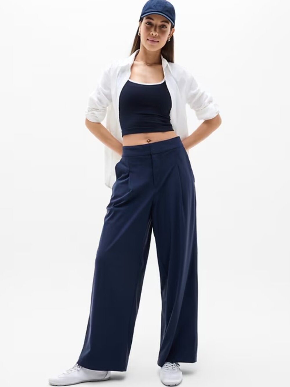 Athleta Navy Blue Pinnacle High Rise Trouser 6 Tall
